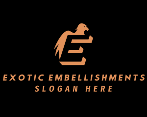 Eagle Aviation Letter E logo design