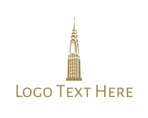 Golden Chrysler Building logo