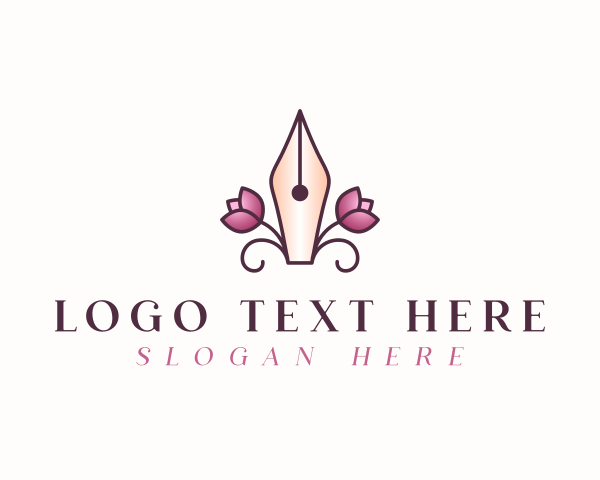 Floral Calligraphy Pen logo