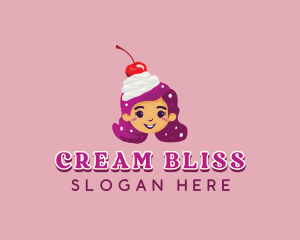 Cherry Sundae Girl logo design