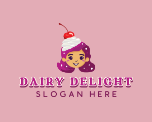 Cherry Sundae Girl logo design