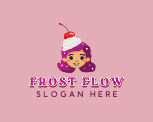 Cherry Sundae Girl logo design