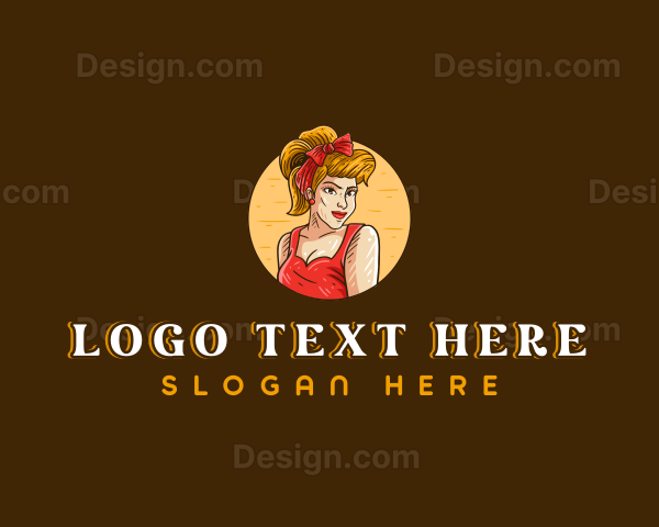 Pinup Lady Model Logo