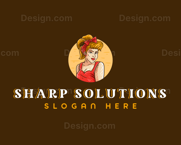 Pinup Lady Model Logo