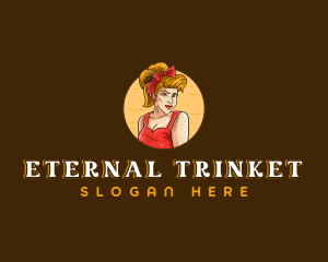 Pinup Lady Model Logo