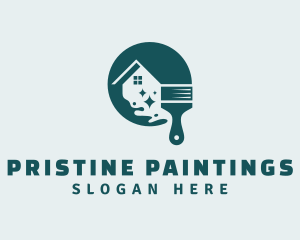 Paintbrush House Paint logo design