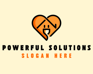 Electric Heart Plug  logo design