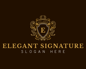 Elegant Ornament Wreath logo design