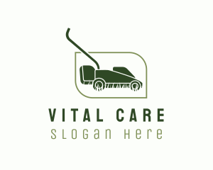 Grass Mower Equipment Logo