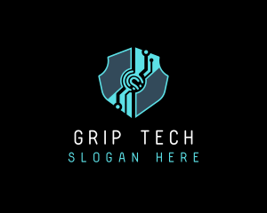 Cyber Tech Shield logo design