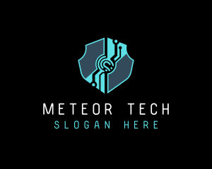 Cyber Tech Shield logo design