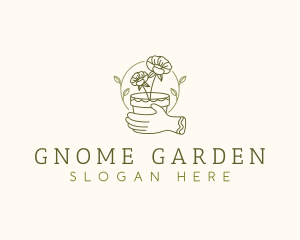 Flower Pot Gardening logo design