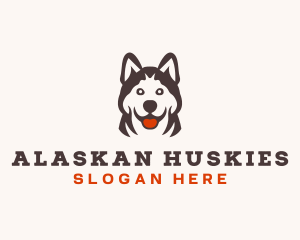 Husky Pet Dog logo design