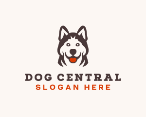 Husky Pet Dog logo design