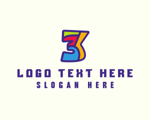 Colorful Number 3 logo