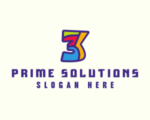 Colorful Number 3 logo