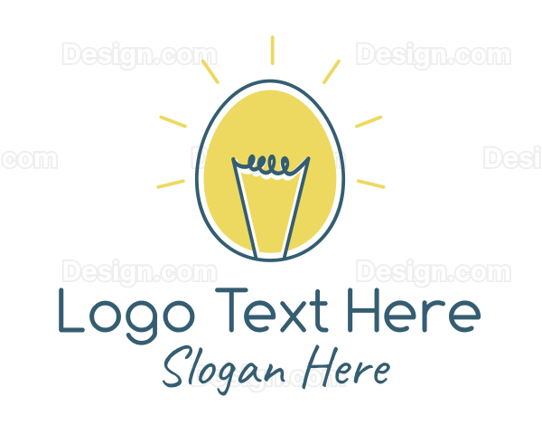 Egg Light Bulb Logo