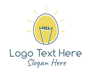 Egg Light Bulb Logo