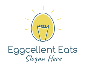 Egg Light Bulb logo design