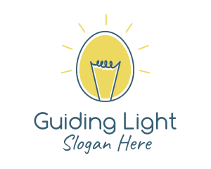 Egg Light Bulb logo design