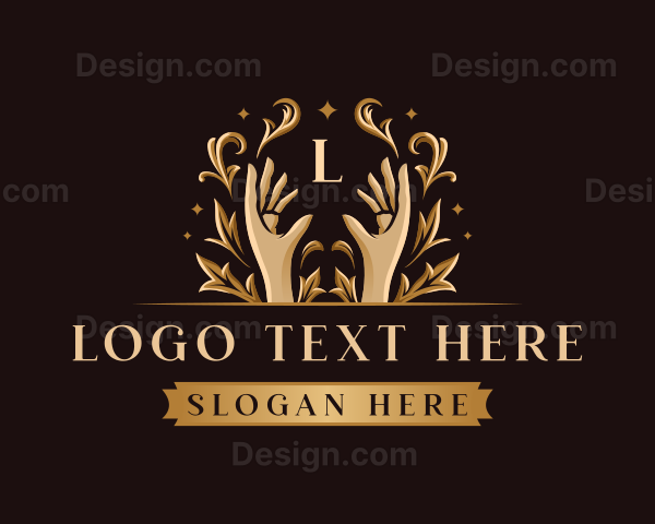 Luxury Floral Hand Logo