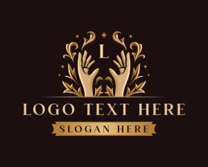 Luxury Floral Hand logo