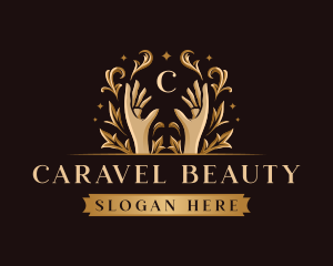 Luxury Floral Hand logo design