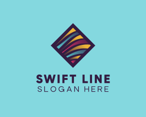 Random Wave Lines logo design