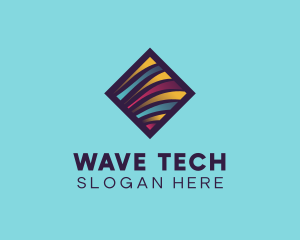 Random Wave Lines logo design