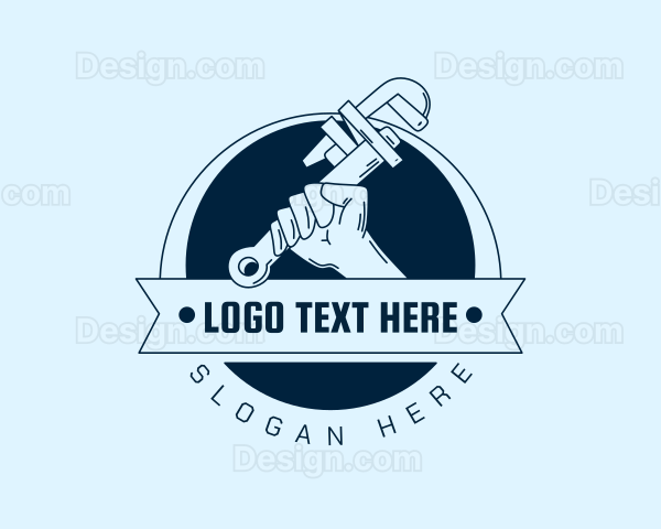 Plumber Handyman Badge Logo