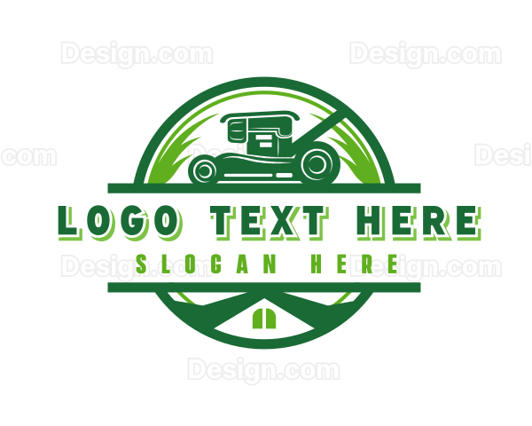 Garden Lawn Mower Logo