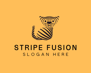 Striped Wild Cat  logo design