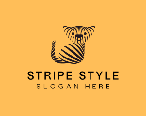 Striped Wild Cat  logo design