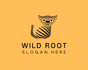 Striped Wild Cat  logo design