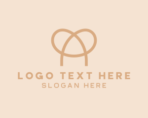 Pretzel Knot Letter A  logo