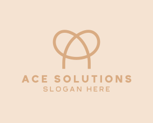 Pretzel Knot Letter A  logo design