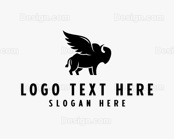 Bison Wings Wildlife Logo