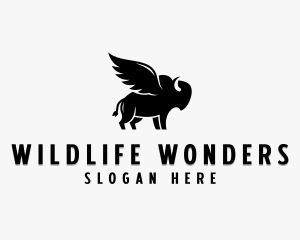 Bison Wings Wildlife  logo design