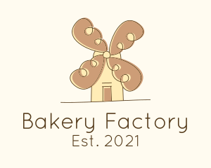 Bread Bakery Windmill logo design