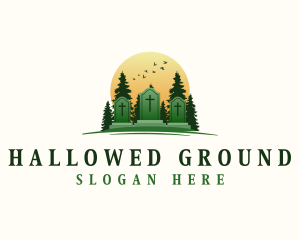 Memorial Tomb Cemetery logo design