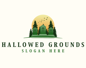 Memorial Tomb Cemetery logo design