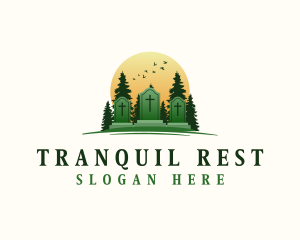 Memorial Tomb Cemetery logo design