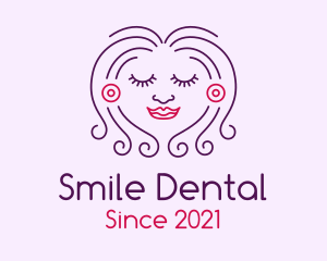 Smiling Pretty Lady  logo design