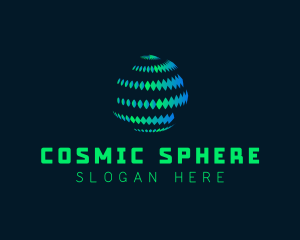 Globe Diamond Sphere logo design