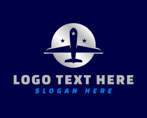 Travel Airplane Stars logo