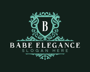 Luxurious Ornamental Shield logo design