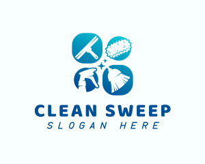 Cleaning Tools Housekeeping logo design