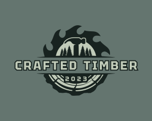 Lumberjack Hammer Woods logo design