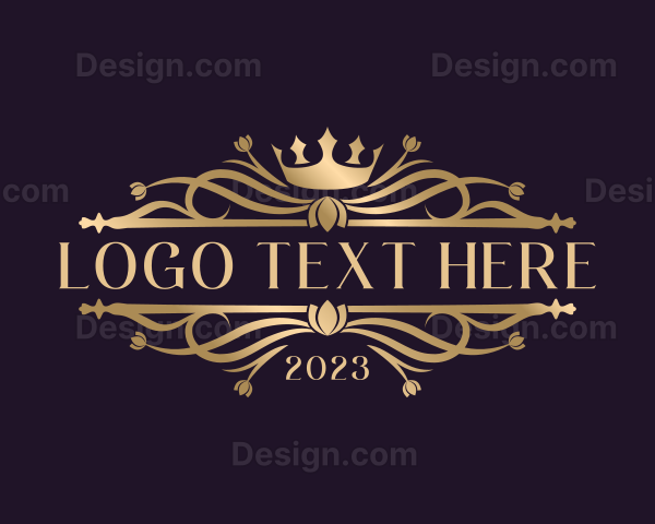 Floral Decorative Crown Logo