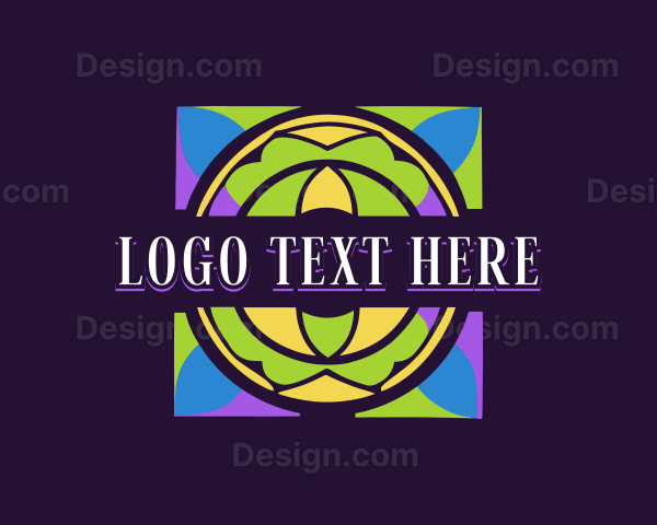 Decorative Mosaic Ornament Logo